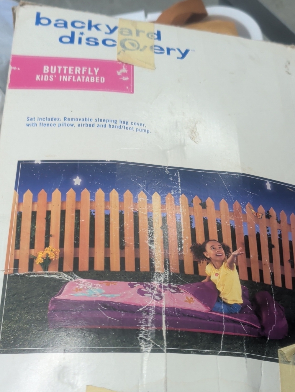 Backyard Discovery Butterfly Kids Inflatable Sleeping Bag - Pink & Purple